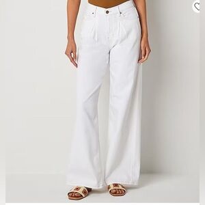 a.n.a Womens High Rise Pleated Wide Leg Jean Size 12 NWT